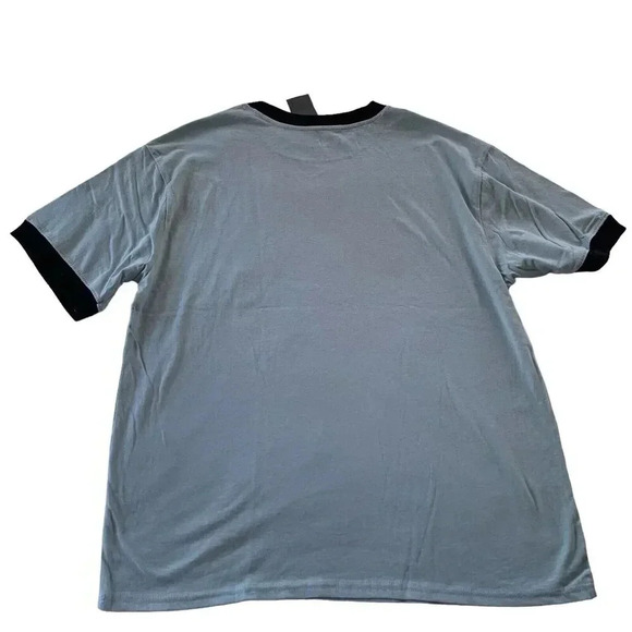 Adult Billie Eilish Ringer Tee Graphic Print Teal Green Shirt Size Large NWT - Picture 3 of 9